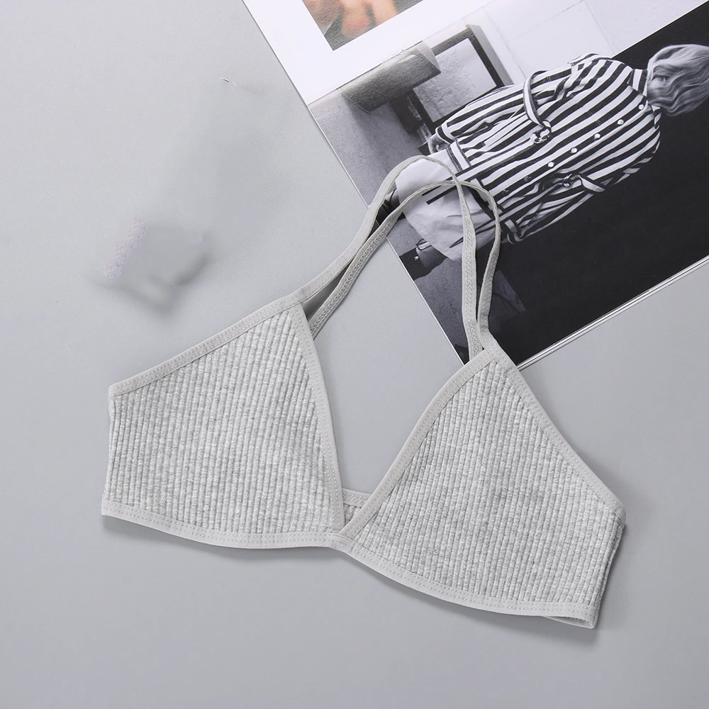 Sexy Backless Women Triangle Bra Tops Solid Wireless Bralette V Neck Seamless Lingerie Underwear Soft Comfortable Intimates