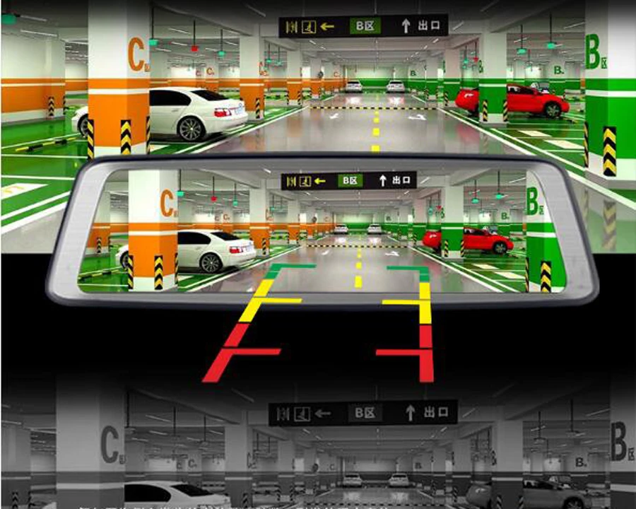 WHEXUNE 1" Touch ADAS Android 5,1 Full 1080P Автомобильный видеорегистратор 4G видео рекордер зеркало заднего вида с DVR камерой 8 ядер 4 канала