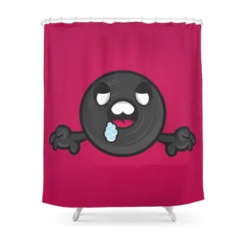 

Vinyl Addict Shower Curtain Waterproof Polyester Fabric Bathroom Decor Multi-Size Printed Shower Curtain with 12 Hooks