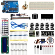 Starter Kit For Arduino UNO R3 Learning Basic Suite For Board Stepper Motor 1602 LCD SG90 Servo MB-102 DIY Project Free Shipping