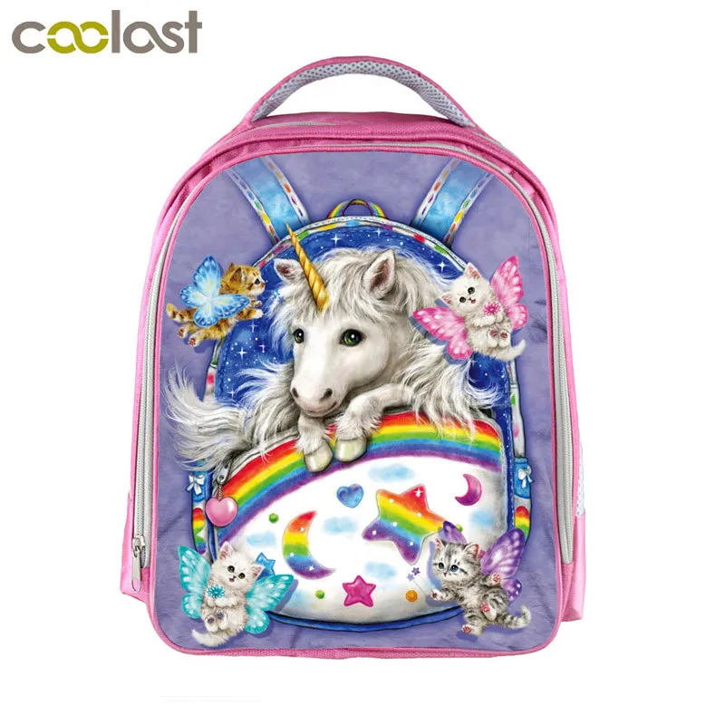 Детский аниме рюкзак с единорогом для мальчиков и девочек мультфильм детский сад рюкзаки Радуга Детский Школьный рюкзак, сумка для книг рюкзак с пони - Цвет: 13 DJS04F