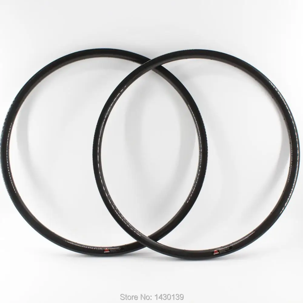 Sale 2Pcs New 27.5" inch clincher rim Mountain bike 3K UD 12K full carbon fibre bicycle wheels rims MTB 27.5er 30mm width Free ship 0