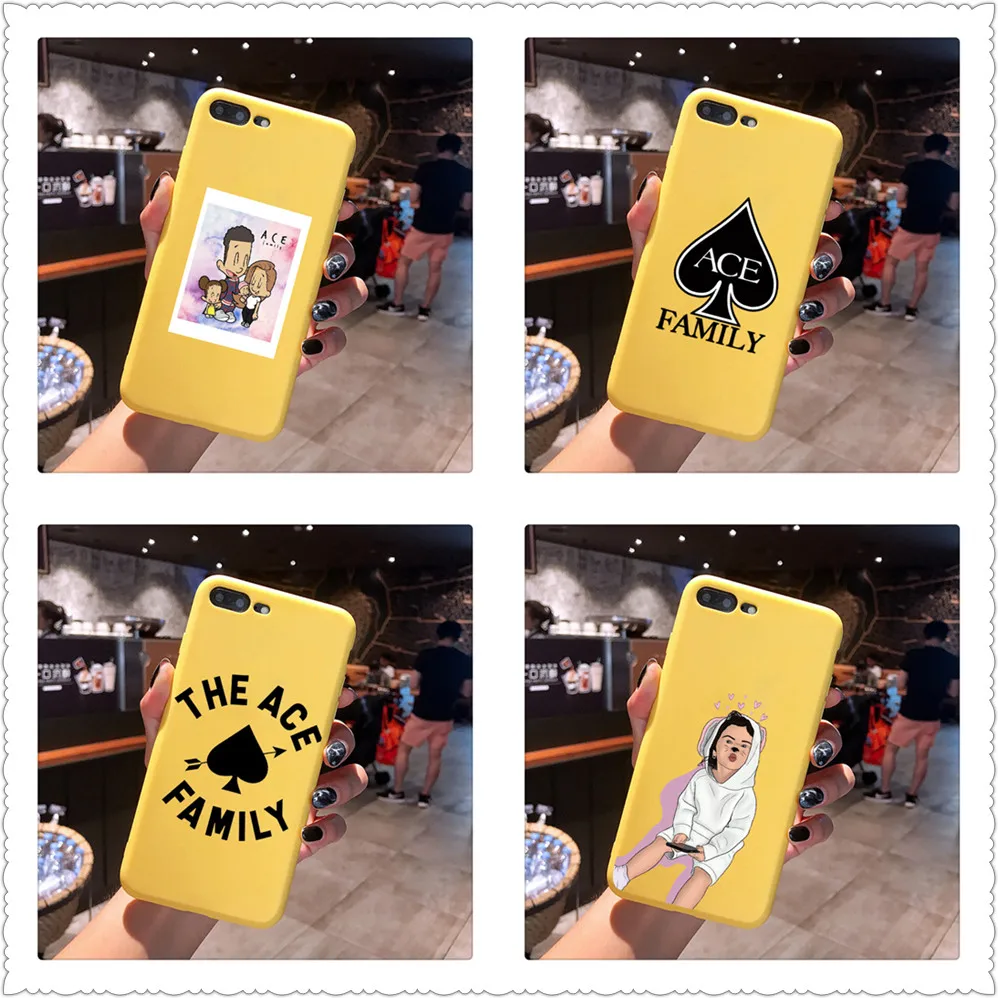 Ace Family Candy Color TPU Case phone For iphoneX 7 8 XS XR XSMAX Pink Red Black Yellow purple White Cover