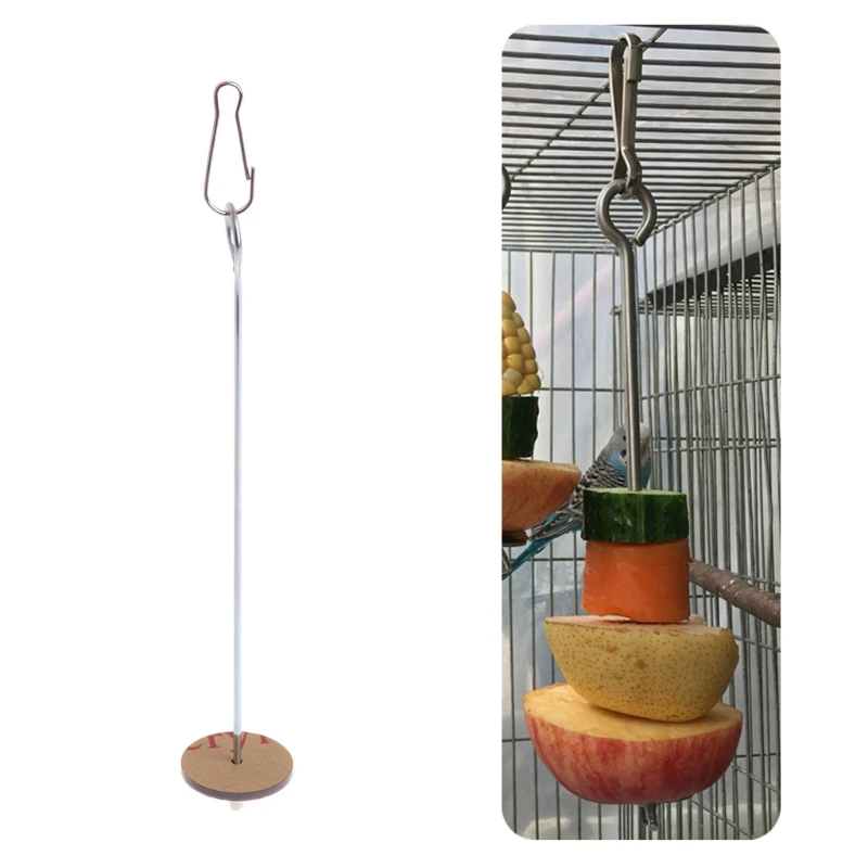 2018 NEW Pet Parrots Birds Food Holder Support Stainless Steel Fruit