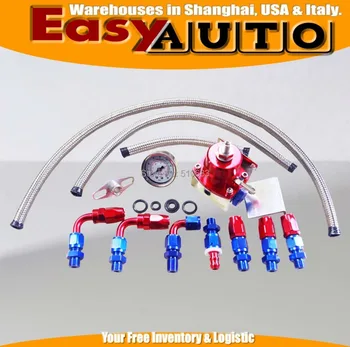 

Fuel Pressure Regulator with hose line kits&Fittings&Gauge