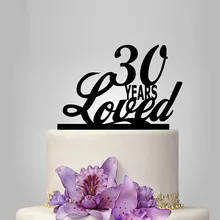 Настоящие акриловые годы любимого свадебного торта Топпер/Свадебный стенд/Свадебные украшения/Пользовательский Топпер юбилей