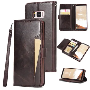 

Flip Leather Wallet Case For Samsung S9 S10 Plus Note 10 Pro Multi Card Holder Back Case For iPhone XR X XS Max 7 8 6 6s Plus SE
