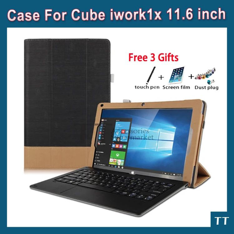 

High quality case for ALLDOCUBE/Cube iwork1X Fashion PU Leather Case Stand for cube i30 Z8350 iwork 1x case+free 3 gifts