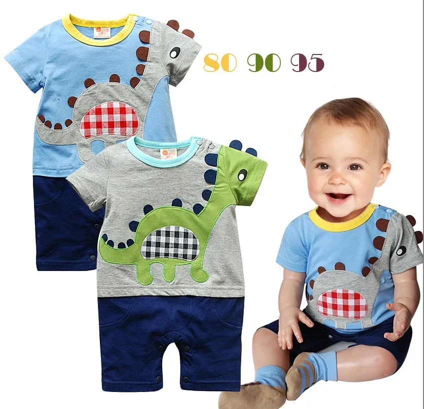 Lucky Baby Dinosaur Design cartoon romper summer clothes-in Rompers ...