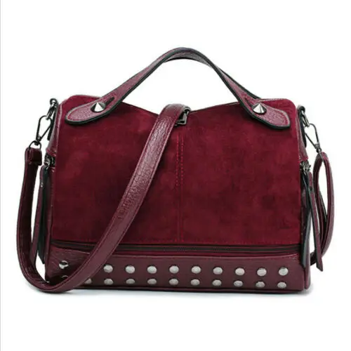  Womens Large Designer Style Tote Bag New Shoulder Handbag Cross Body Shopper Bag Studded Scrub Tote - 33001846006