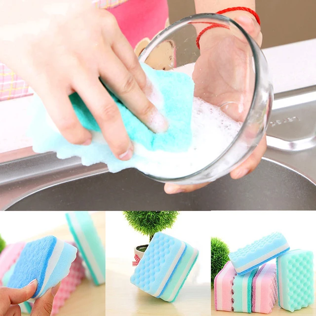 5PCS Miracle Dishwashing Sponge Scratch Free Kitchen Bathroom Powerful  Cleaning Wipes Powerful Scrubbing Pad Miracle Sponge - AliExpress