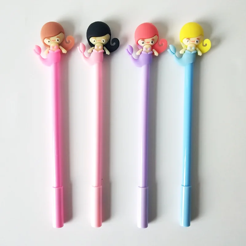 

32 Pcs/Lot Cartoon Mermaid Gel Pen 0.5mm Black Color Writing Pens Gift Stationery Office School Supplies Canetas Escolar