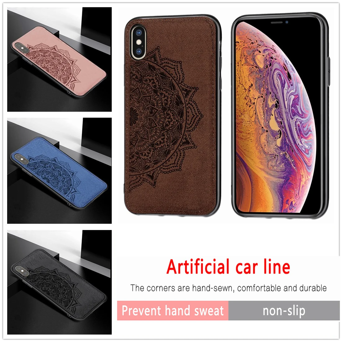 

For Iphone 8 7 6 6s Plus Protective Case Luxury Datura Flowers Phone Cover for Iphone X Xr Xs Max Handmade Car Shockproof Shell