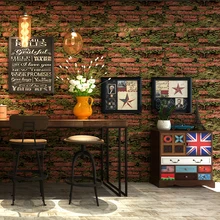 Индивидуальная трава кирпичная стена бумага 3d винтажный камень ретро настенная бумага барбершоп салонная одежда фон для магазина Papel де Parede