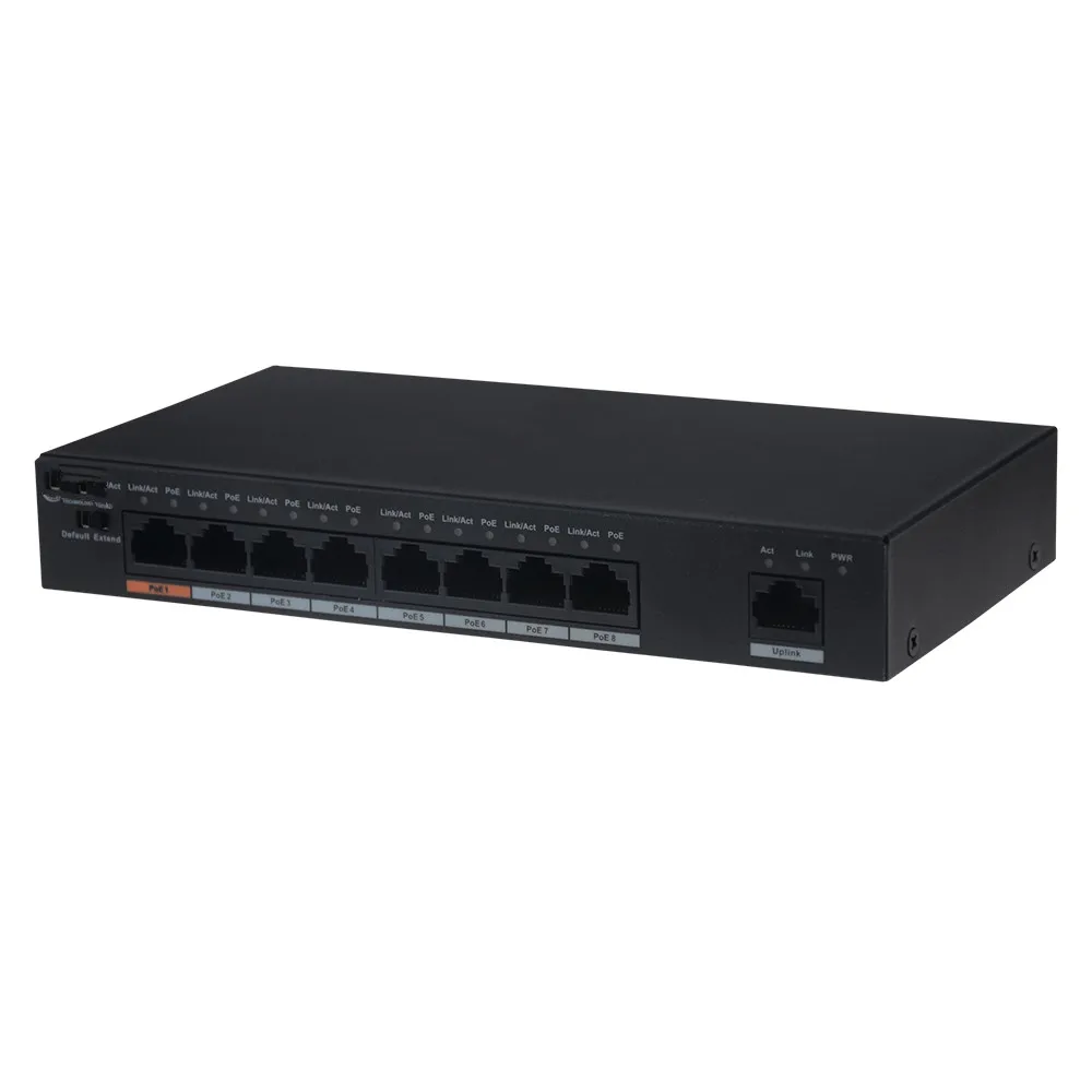 DH PoE коммутатор S1500C 8ET1ET DPWR 8CH Ethernet Мощность переключатель Поддержка 802.3af 802.3at POE + Hi