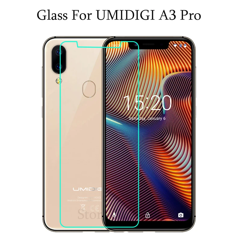 Tempered Glass Film for UMIDIGI A3 Pro Explosion-proof Front Screen Protector For Global Band 5.7&quot | Мобильные телефоны и