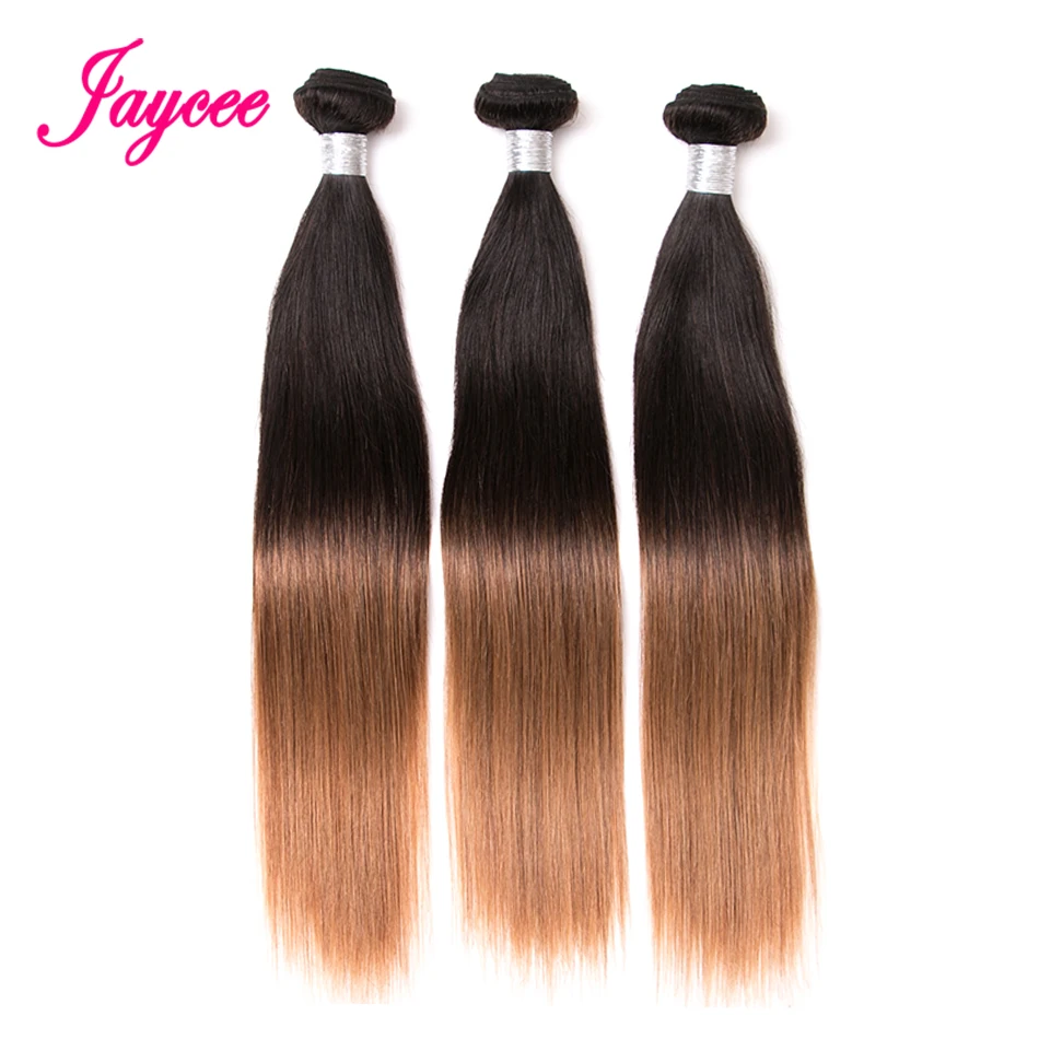 

Jaycee Human Hair Ombre Bundles 1b/27 Two Tone Color Brazilian Straight Hairs Weave Bundles Remy Ombre Blonde Hair Extensions