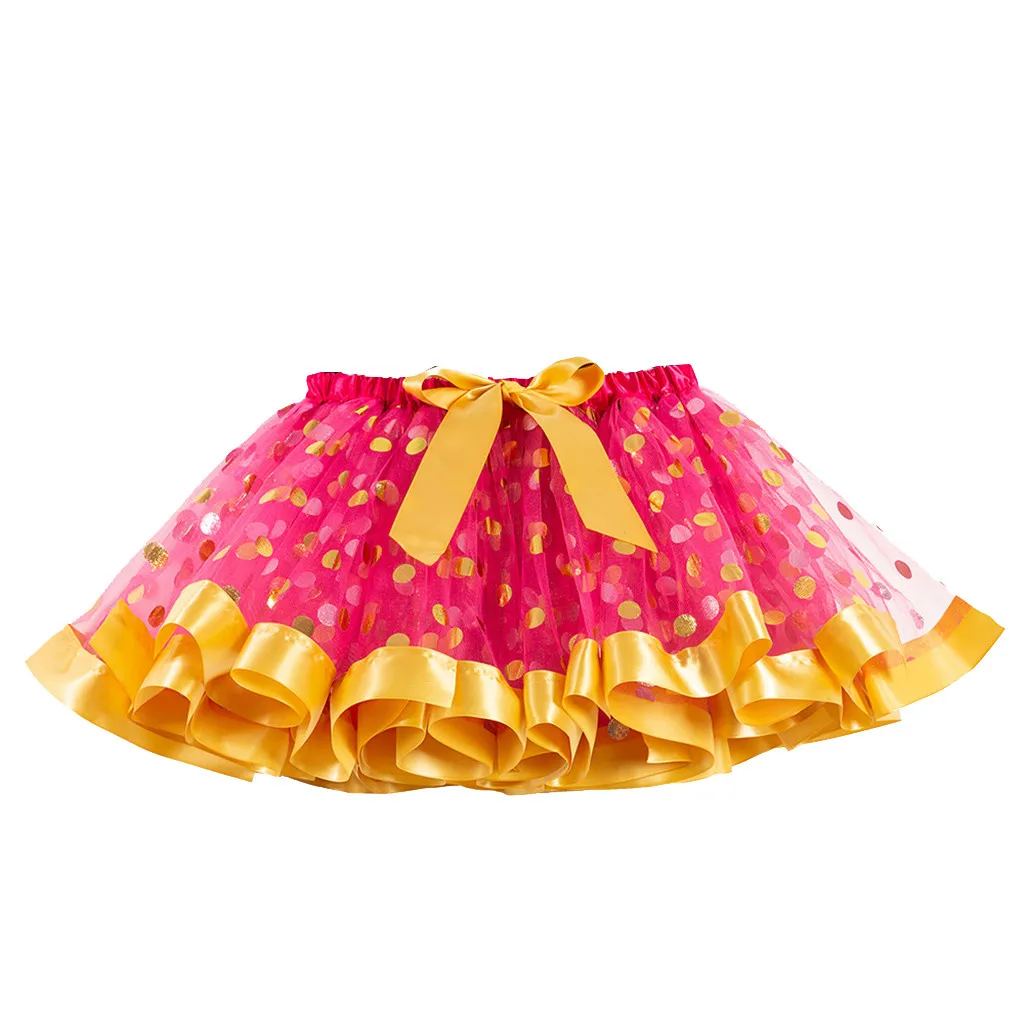 SAGACE юбки Детская мини-юбка-пачка для маленьких девочек летний костюм юбка в горошек, комплект одежды принцессы(От 2 до 11 лет), Jly19
