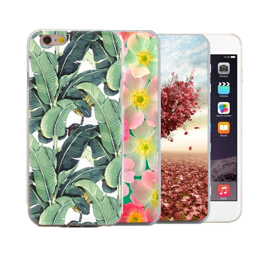 

KALCAS Rose Flower Pattern Skin Slim Clear Transparent Case For Apple Iphone 5 5S SE 6 6S 7 7 Plus Back Cover Soft TPU Silicon
