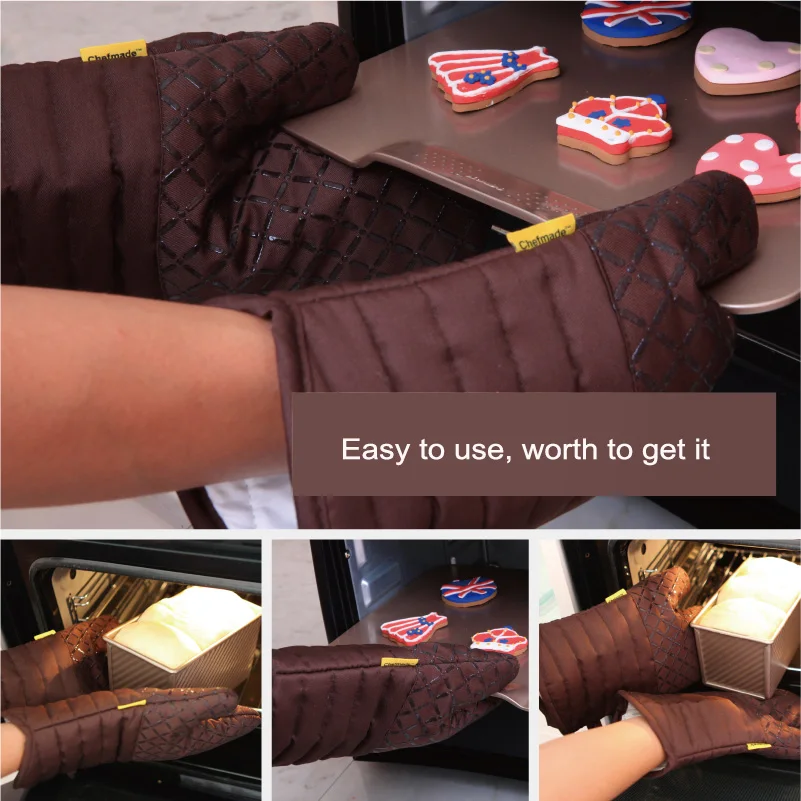 

Thickening microwave oven gloves anti hot glove heat resistant high temperature