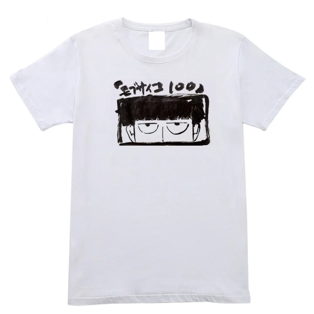 Yo-Young Men T-Shirts Anime Mob Psycho 100 Harajuku Print 100% 180 Gsm Combed Cotton Casual Summer T Shirts Top Tee | Мужская одежда