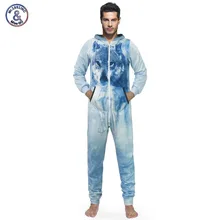 Mr.1991INC волк 3D принт животных с длинным рукавом комбинезон Для мужчин хип-хоп Повседневное кусок брюки комбинезоны модные комбинезоны брюки M-XXL