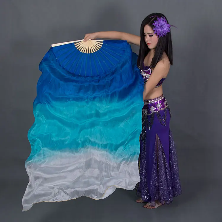 Танец живота в танце Аксессуары Окрашенные 100% чистого натурального шелка веер