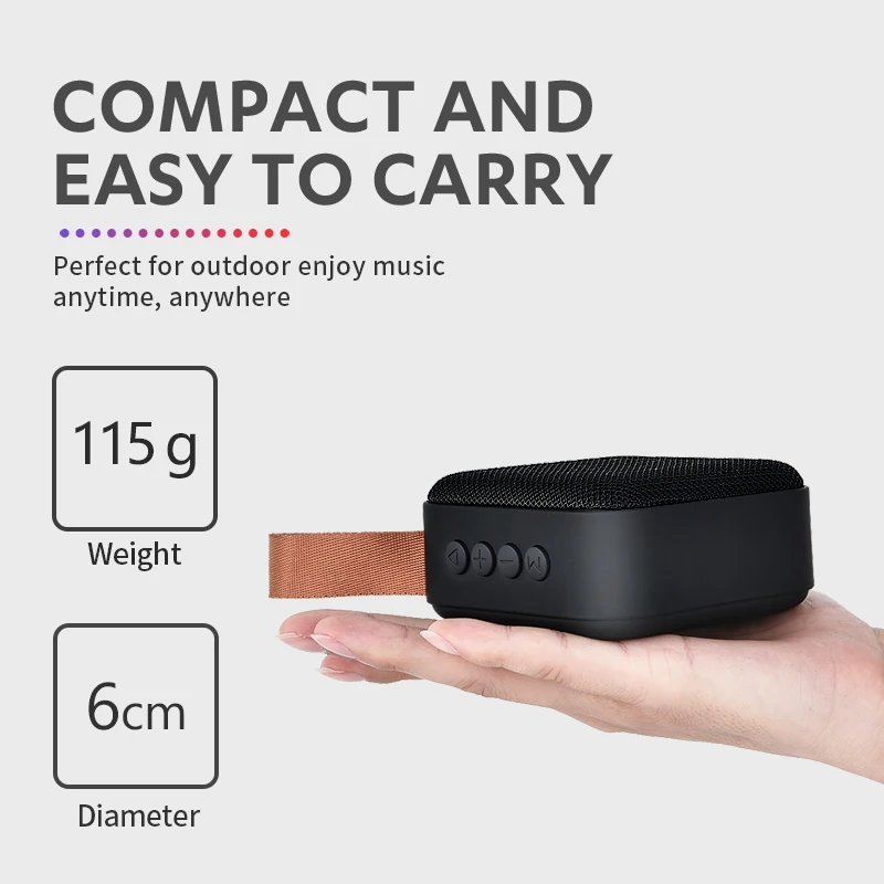 HANXI Беспроводная Bluetooth мини колонка стерео Портативная s сабвуфер 5 0 с SD FM уличная