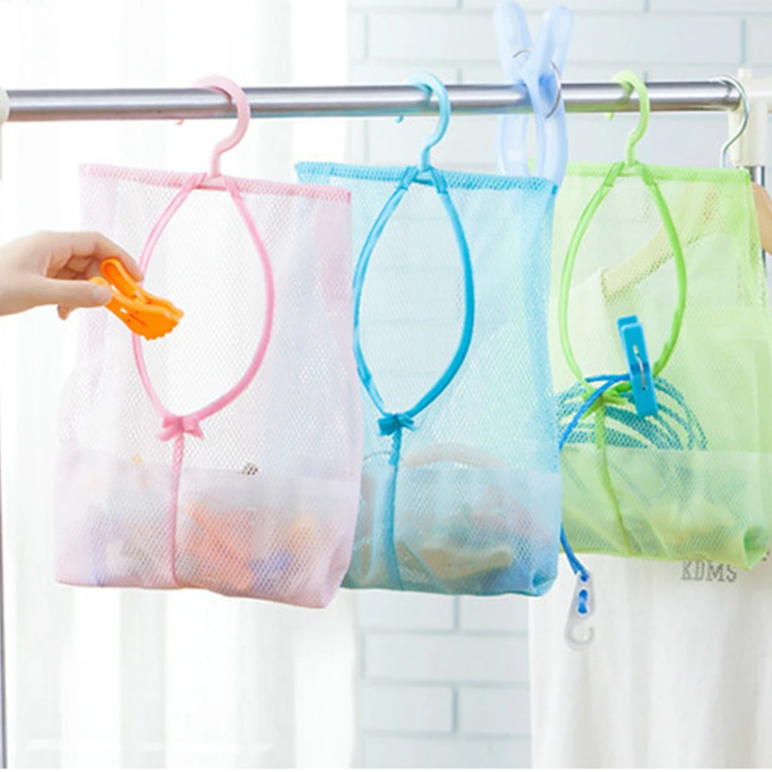 New Multifunction Hanging Mesh Bags Clothes Organizer for Bedroom Space