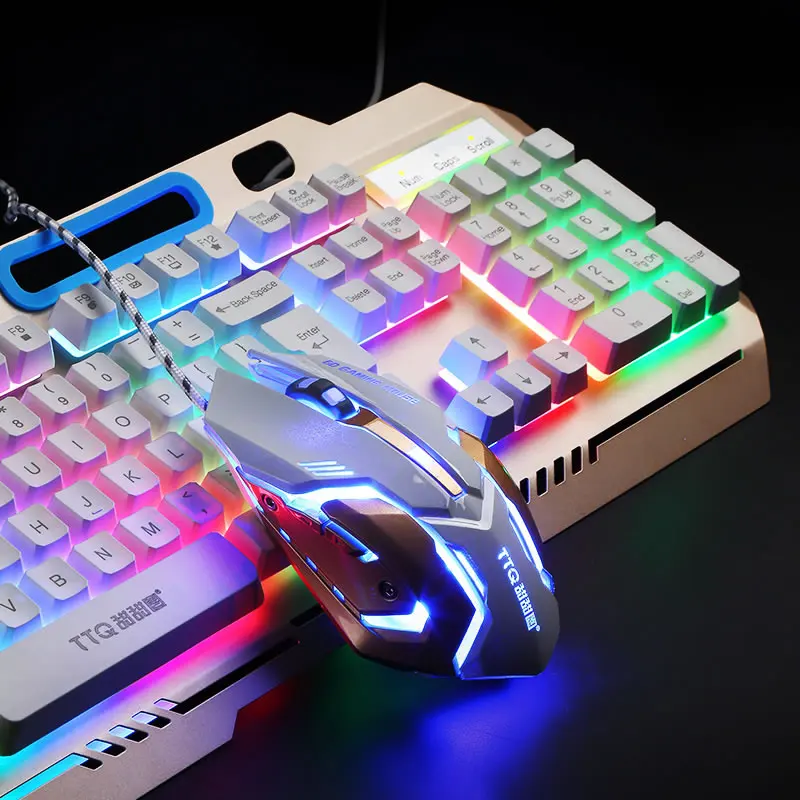 TTQ USB игровая клавиатура мышь геймерский профессиональный набор Razer Led