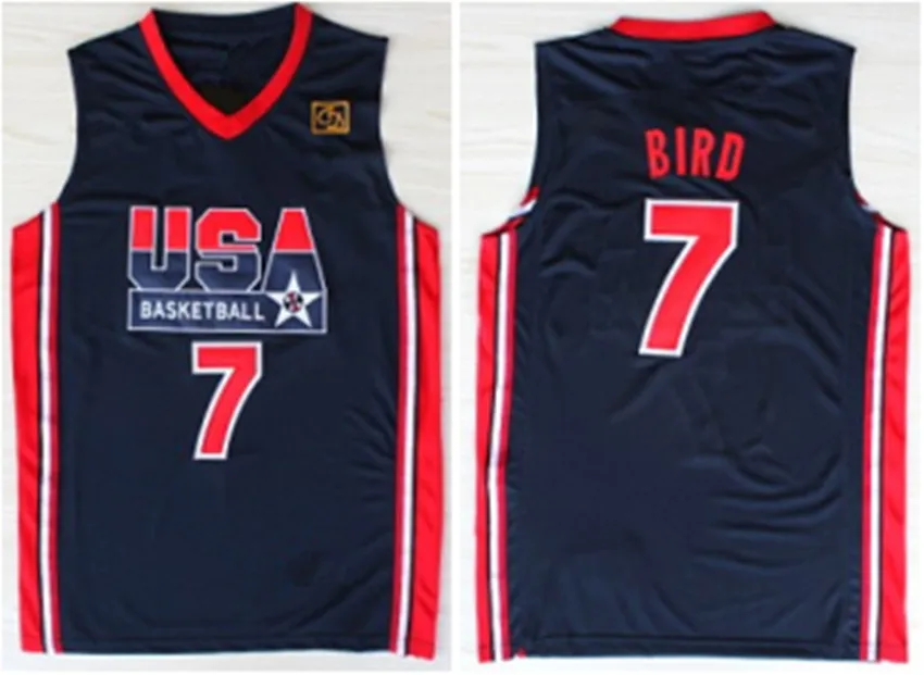 

#7 larry bird #13 Chris Mullin #15 Magic Johnson 1992 dream team usa Mens Basketball Jersey Embroidery Stitched US Size XXS-XXL