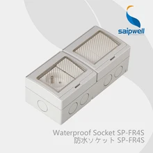 Saipwell электрические вилки и розетки водонепроницаемый переключатель и розетка IP55 двойной контроль французский стиль(SP-FR4S