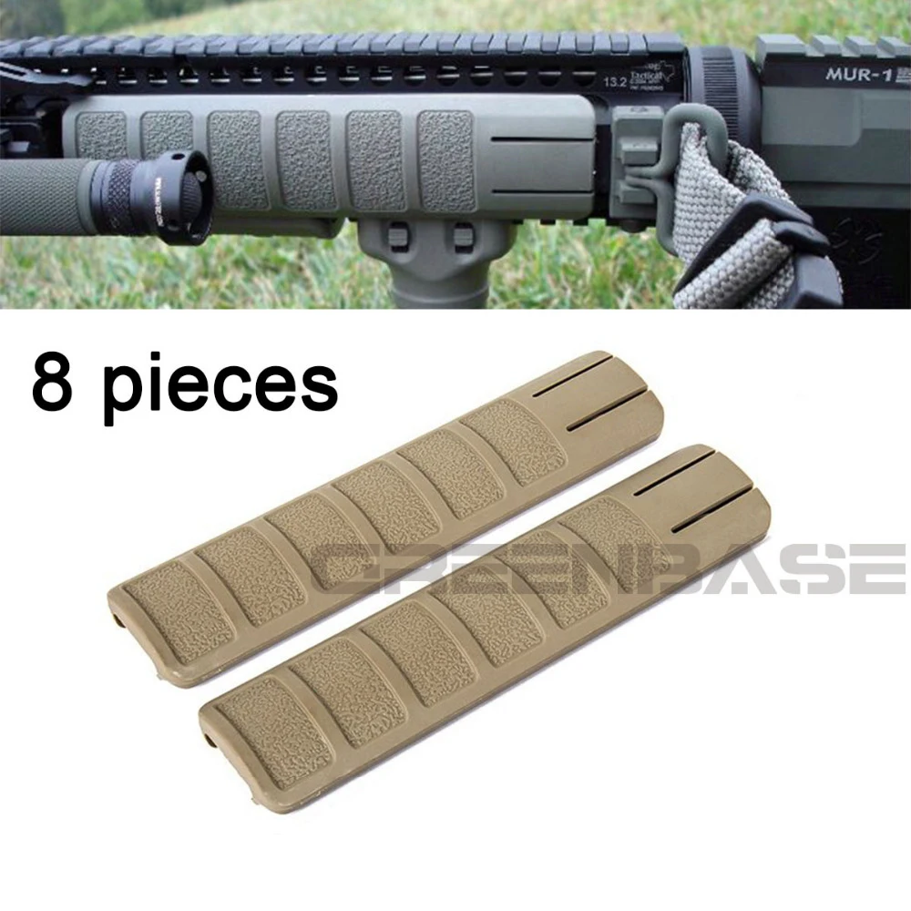 

Greenbase TangoDown Rail Cover Panels 8 Pieces Handguard Protector Accessory fit 20mm Rail Black/Dark Earth