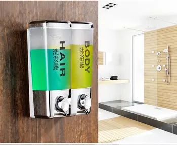 

Soap Dispenser Hotel double - end soap dispenser wall hanging bath box shampoo bottle