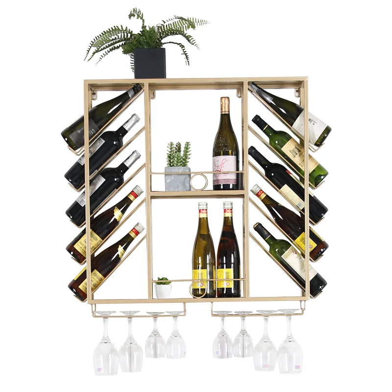 Настенный винный шкаф в Северной Европе, современный простой гостиной, креативный держатель для красного вина, украшение дома, полка