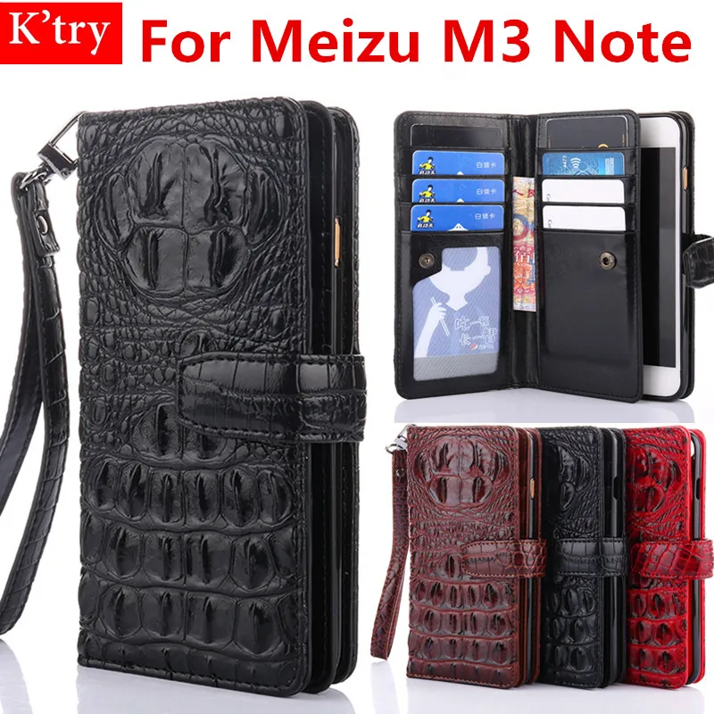 

Wallet Flip Case For Meizu M3 Note Luxury 3D Alligator Crocodile Skin Case Cover For Meizu Meilan Note3