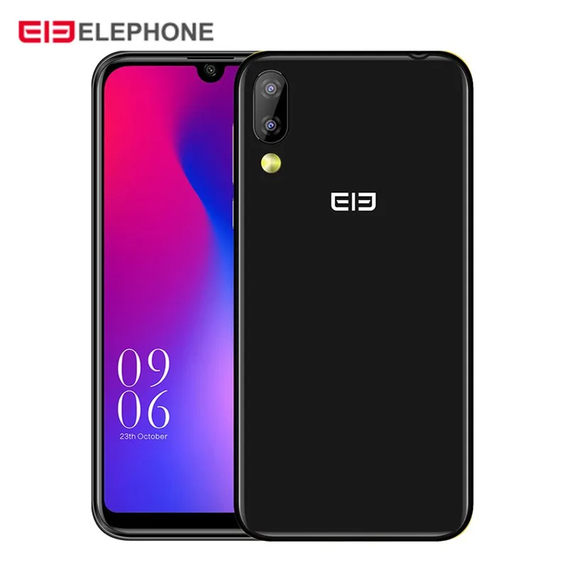 Elephone A6 Mini 4G смартфон 5 71 ''Android 9 0 MT6761 четырехъядерный 2 ГГц 4 Гб ОЗУ 32 ПЗУ 3 камеры