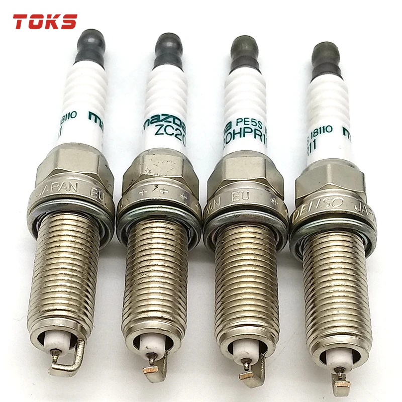 

TOKS 4PCS PE5R-18-110 ZC20HPR11 Iridium Spark Plug For Mazda M3 M6 CX-3 CX-5 2.0L 2.5L PE5R18110 PE5R 18 110 Auto Candle