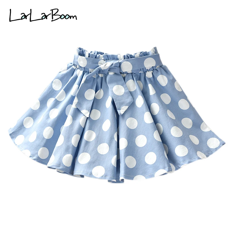 

LarLarBoom Girls Skirts 2019 New Summer Polka Dot Print Kids Skirt Baby Costume Fashion Children's Clothing Cute Bow Girl Skirt