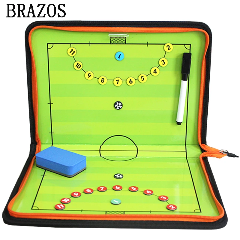 Zipper Futsal Magnetic Tactic Board Football Tactical Board Soccer Futsal Ball Game Portable Football Coach Voetbal Training