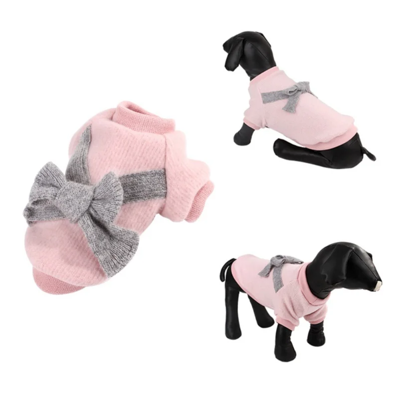 Для домашних любимцев собак Зимний Мягкий Одежда с задним узлом удобная и дышащая одежда для собак