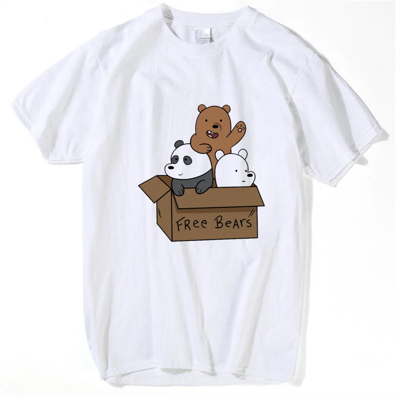  We  Bare  Bear  Cubs In Box T Shirt cartoon panda T Shirt Men 