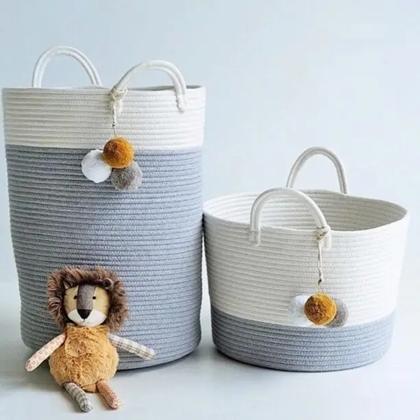 Cotton Cartoon Cute Toy Storage Bins Kids Laundry Basket Nursery Hamper with Handle Toy Box//Toy Organizer for Boys and Girls Medium Size Storage Baskets Kids Balloon