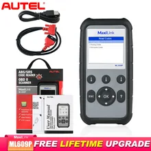 Autel MaxiLink ML609P Obd2 Scanner Diagnostic Tool Scaner Automotivo Car Diagnostic ABS and SRS system Batter Than elm327 v1.5 autel maxitpms ts401 tpms diagnostic and service tool pre selection process offer faster activation and diagnostics