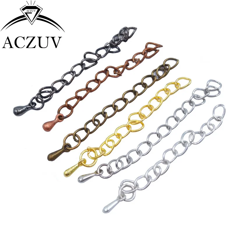 

Wholesale Lot 200piece 5cm 7cm Optional Necklaces Chain Extender and Drops Jewelry Making Findings Chains Jewelry Accessories