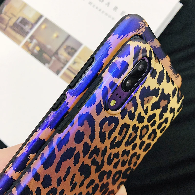 Синий светильник пикантные леопардовые чехол s для huawei P20 P30 Коврики 10 20 Pro блестящие мягкие силиконовые чехлы из ТПУ чехол для Honor 9 10 V20 Nova 3 3i 3e задний Чехол