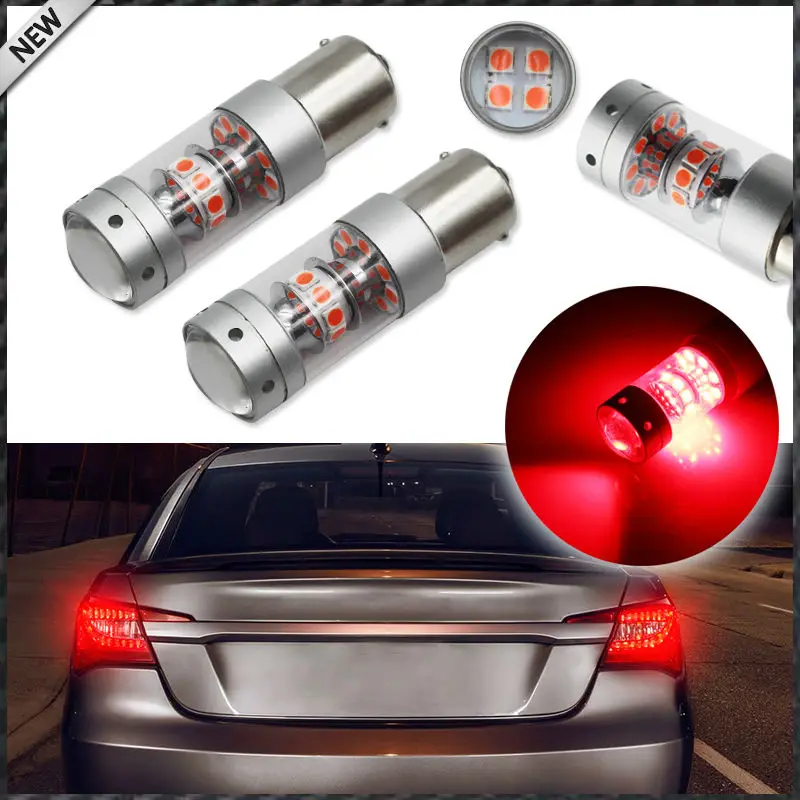 iJDM Brilliant Red 28-piece 3030 SMD 1156 7506 P21W BA15S LED Bulbs For Turn Signal Lights Tail Brake | Автомобили и мотоциклы