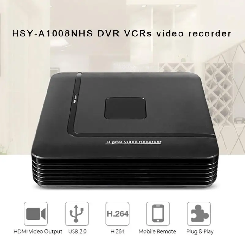 

HISEEU DVR Surveillance Video Recorder 8 Channel 2 Million Pixel Camcorder Recorder Audio Video for Home Security