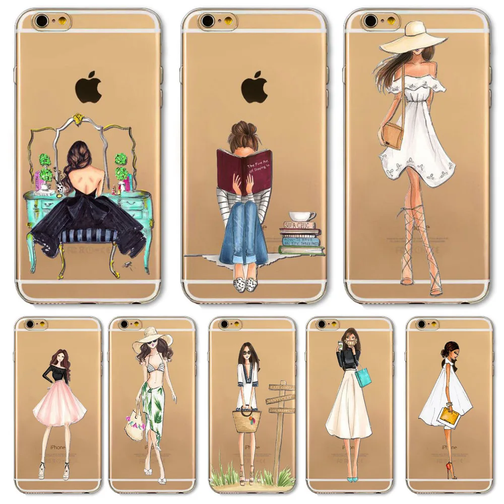2016 Fashion Shopping Girl Phone Case For Apple iPhone 6
