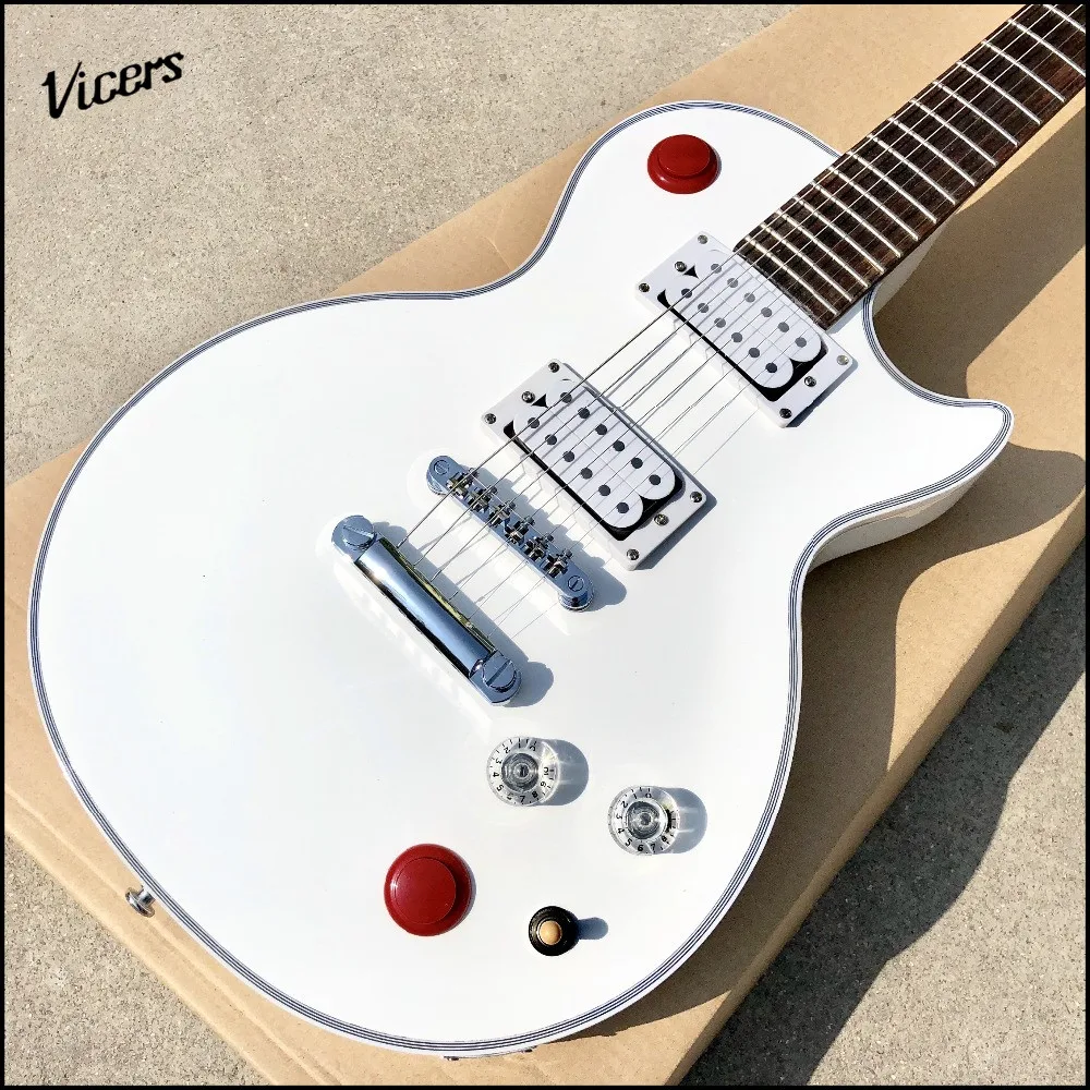 Nueva tienda china interruptor cabeza de cubo estilo Guitarra 24 trastes Guitarra eléctrica alpino blanco Guitarra... venta caliente de alta calidad Nueva tienda china interruptor cabeza de cubo estilo Guitarra 24 trastes Guitarra eléctrica alpino blanco Guitarra... venta caliente de alta calidad